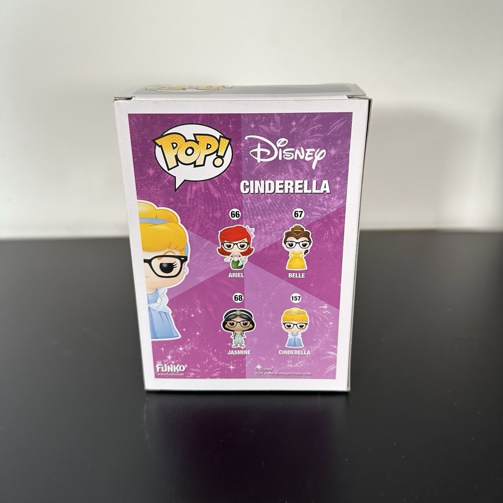 Funko Pop Disney Cinderella 157 Glasses Hot Topic Exclusive Vinyl Figure Vaulted - Picture 3 of 6